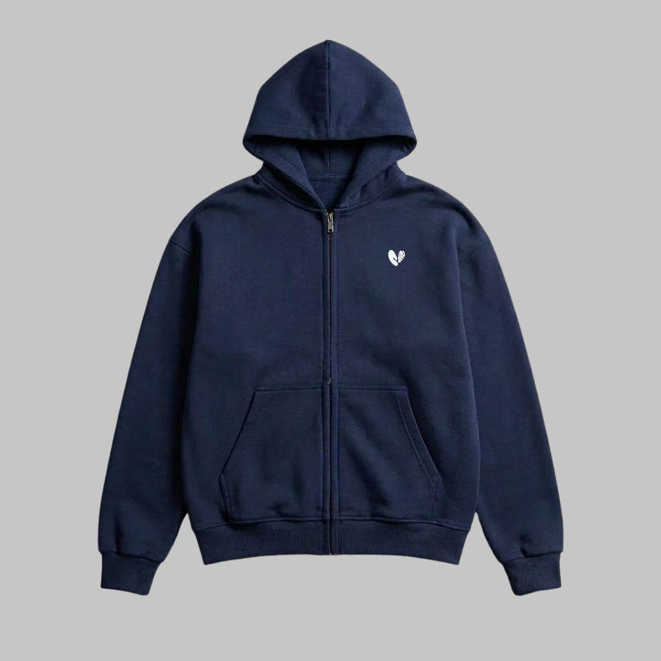 zip hoodie navy