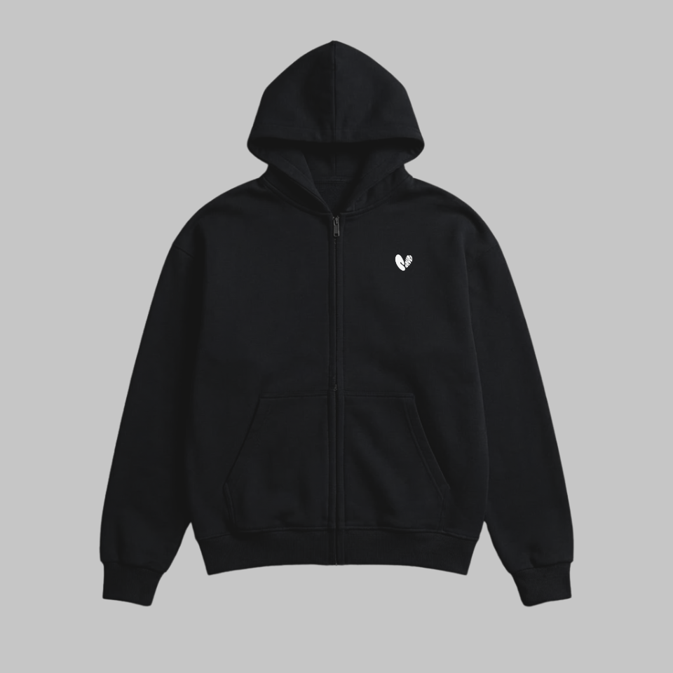 zip hoodie black