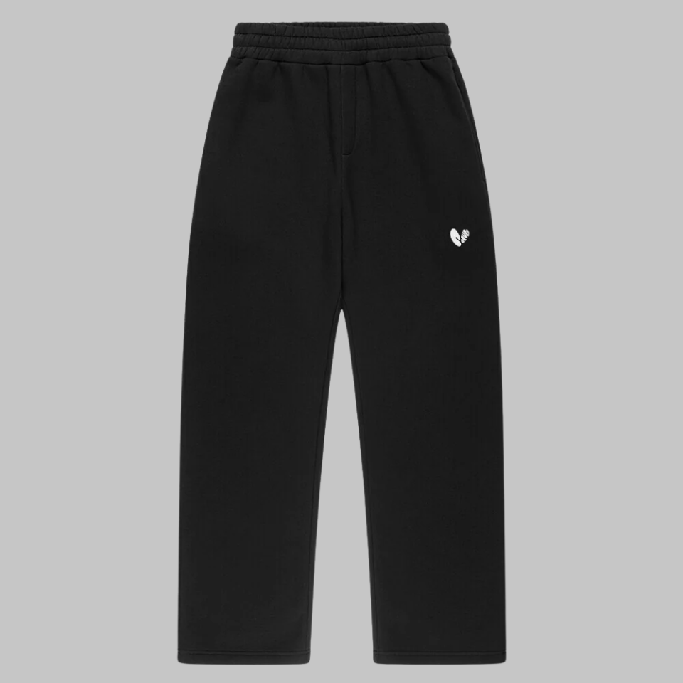 open leg jogger black