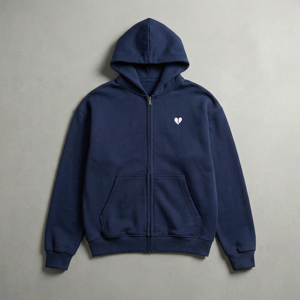 zip hoodie navy