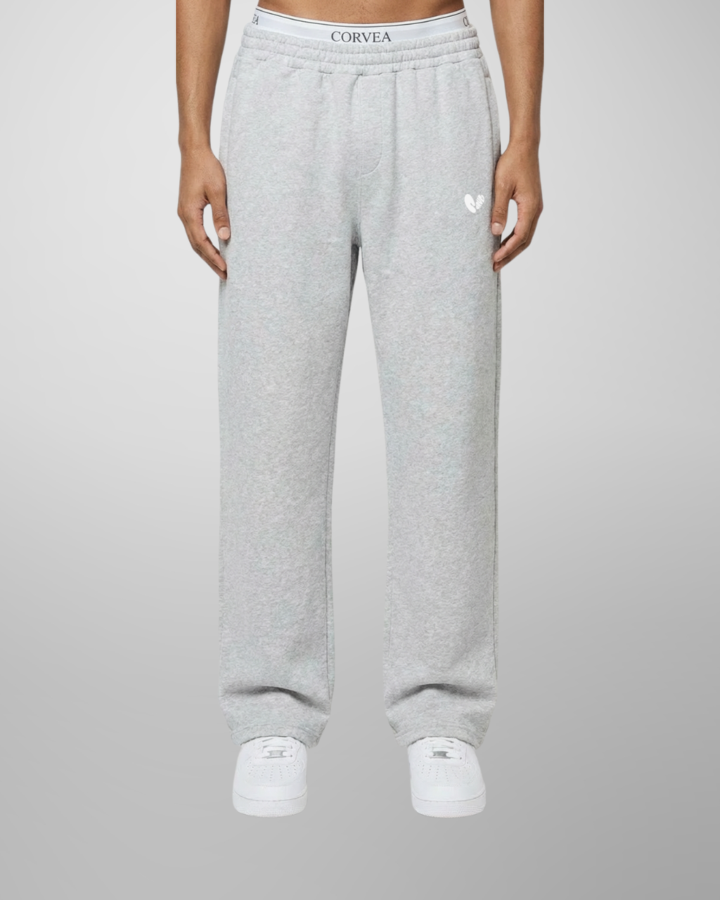 open leg jogger heather grey
