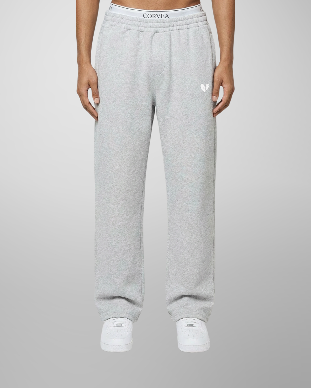 open leg jogger heather grey