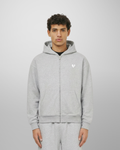 zip hoodie heather grey