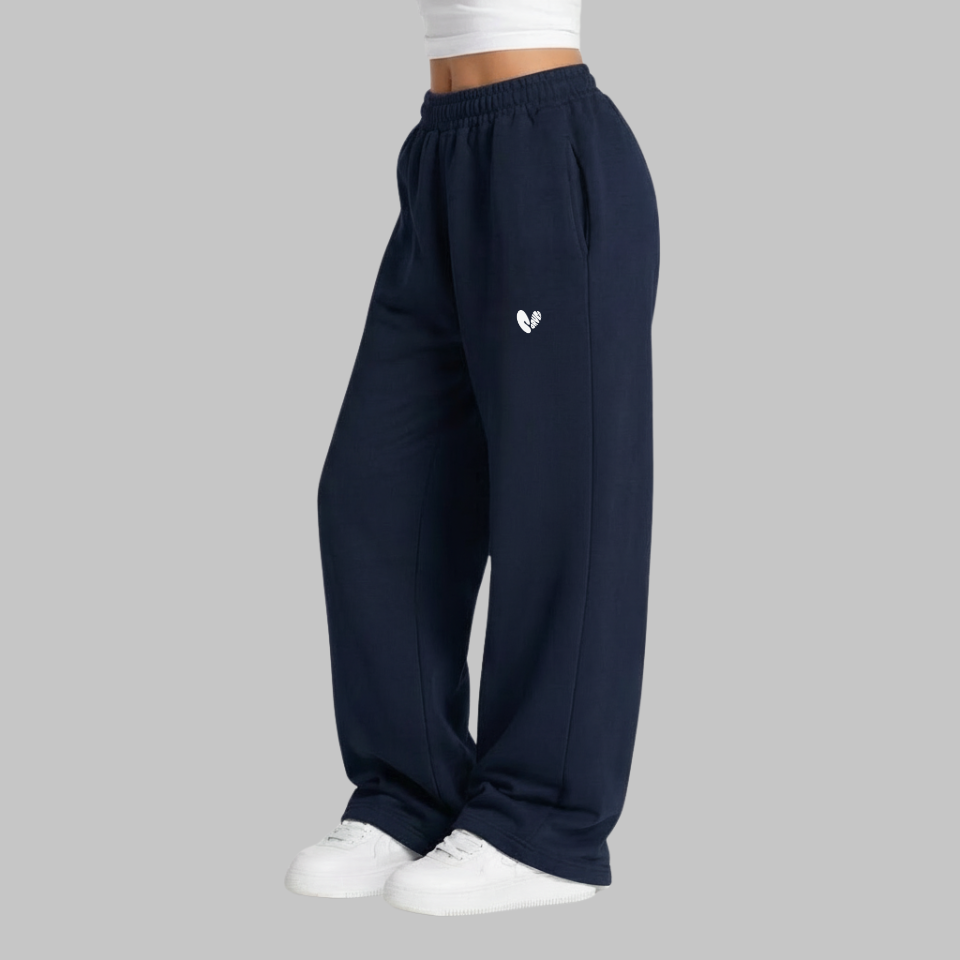 open leg jogger navy