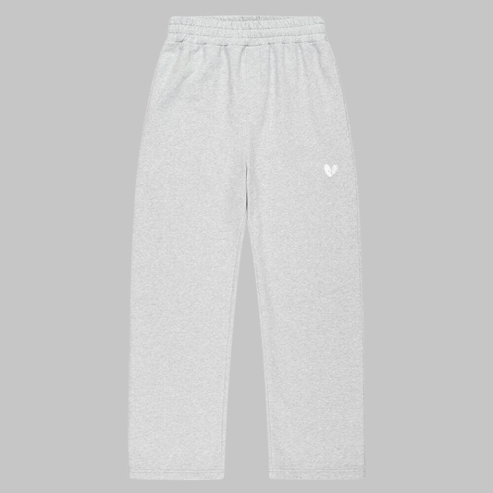 open leg jogger heather grey